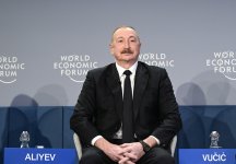 President Ilham Aliyev participates in panel session on “Defining Eurasia's Economic Identity” in Davos (PHOTO/VIDEO)