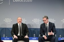 President Ilham Aliyev participates in panel session on “Defining Eurasia's Economic Identity” in Davos (PHOTO/VIDEO)