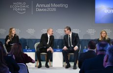 President Ilham Aliyev participates in panel session on “Defining Eurasia's Economic Identity” in Davos (PHOTO/VIDEO)