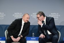 President Ilham Aliyev participates in panel session on “Defining Eurasia's Economic Identity” in Davos (PHOTO/VIDEO)