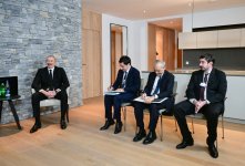 President Ilham Aliyev meets with Prime Minister and Foreign Minister of Qatar in Davos (PHOTO/VIDEO)