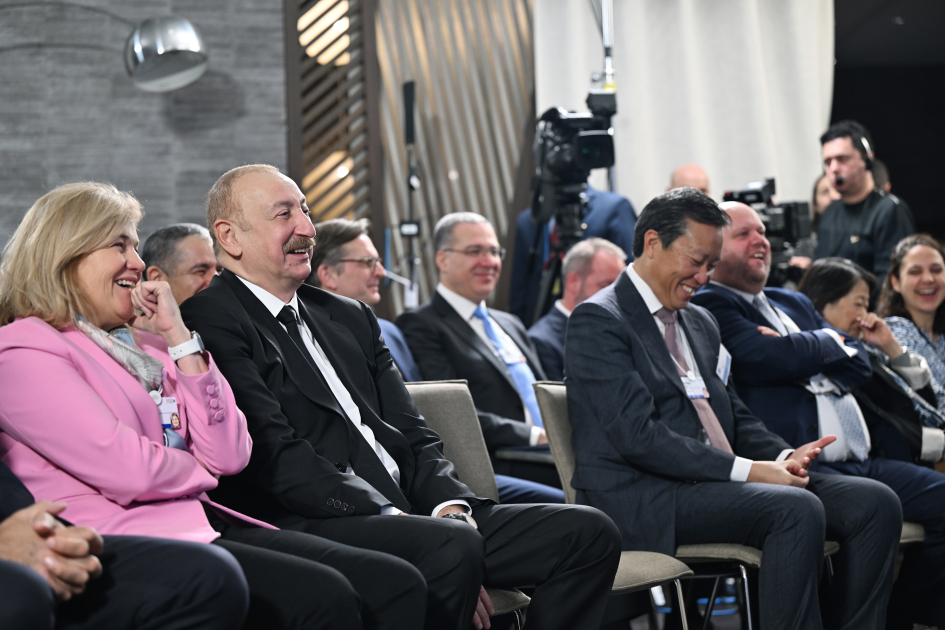 President Ilham Aliyev interviewed by Euronews TV in Davos (PHOTO/VIDEO)