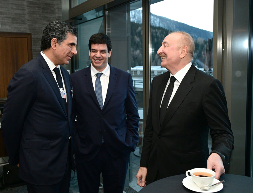 President Ilham Aliyev interviewed by Euronews TV in Davos (PHOTO/VIDEO)