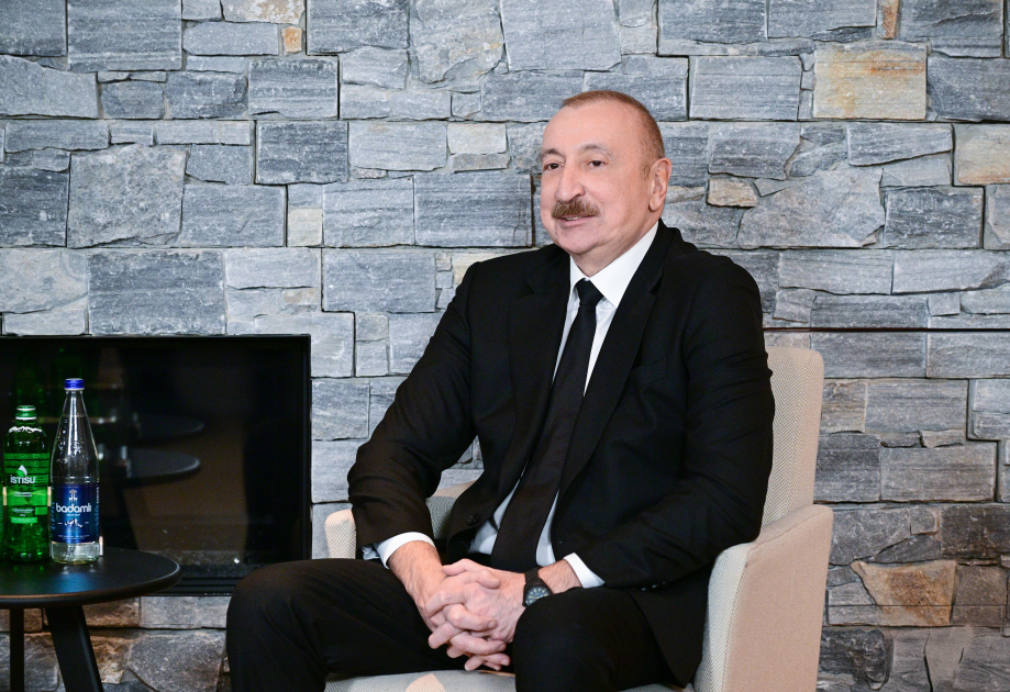 President Ilham Aliyev meets with Prime Minister and Foreign Minister of Qatar in Davos (PHOTO/VIDEO)