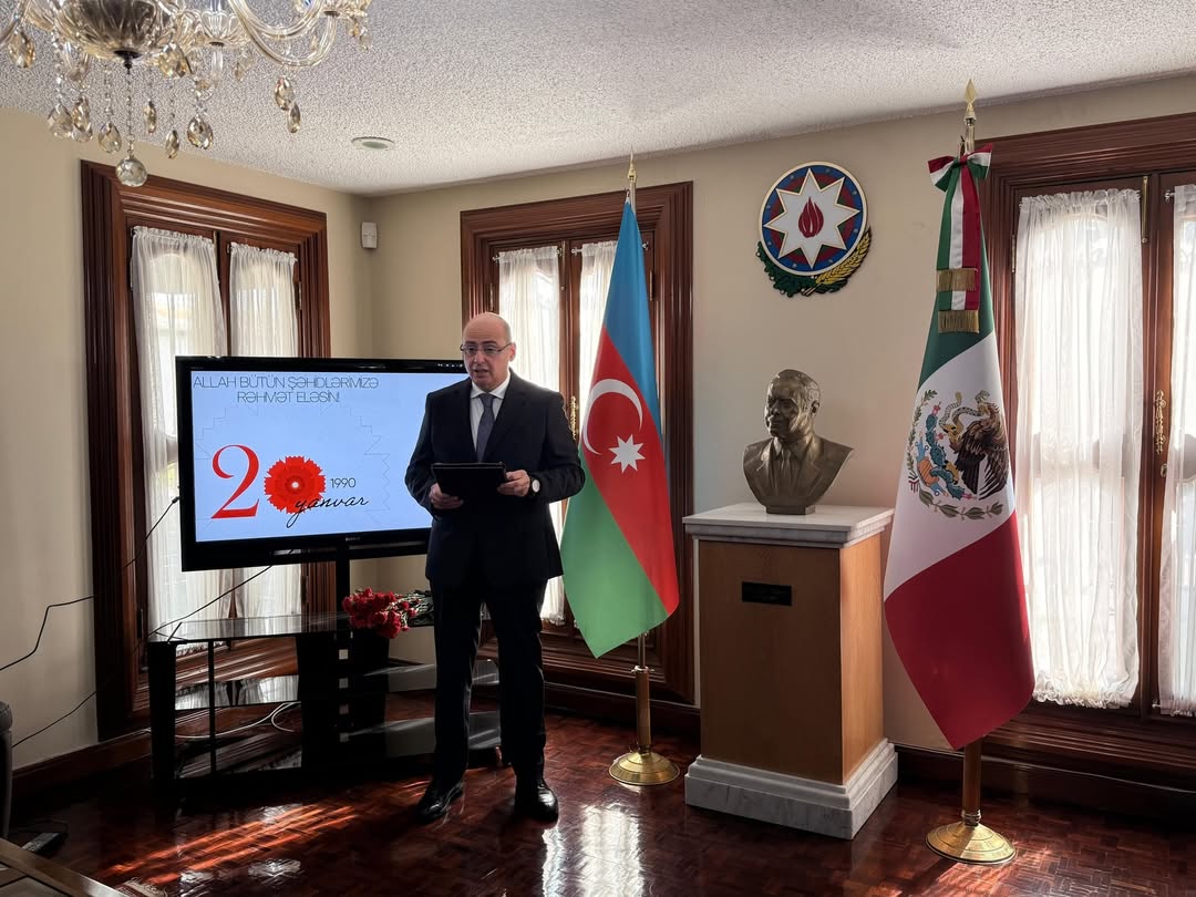 Azerbaijani embassy in Mexico commemorates 20 January tragedy victims (PHOTO)
