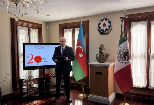 Azerbaijani embassy in Mexico commemorates 20 January tragedy victims (PHOTO)