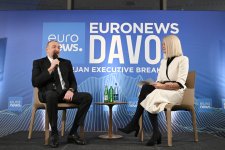 President Ilham Aliyev interviewed by Euronews TV in Davos (PHOTO/VIDEO)