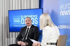 President Ilham Aliyev interviewed by Euronews TV in Davos (PHOTO/VIDEO)