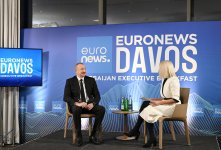 President Ilham Aliyev interviewed by Euronews TV in Davos (PHOTO/VIDEO)