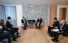 President Ilham Aliyev meets with President of State of Israel in Davos (PHOTO)