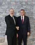 President Ilham Aliyev meets with Prime Minister of Czech Republic in Davos (PHOTO/VIDEO)