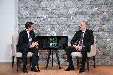 President Ilham Aliyev meets with President of Brookfield Asset Management in Davos (PHOTO/VIDEO)