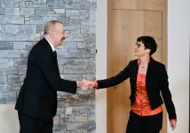 President Ilham Aliyev meets with European Commissioner for Enlargement Marta Kos in Davos (PHOTO/VIDEO)