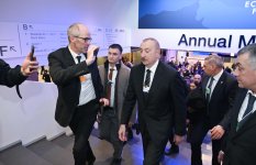 President Ilham Aliyev participates in panel session as part of World Economic Forum (PHOTO/VIDEO)