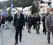 President Ilham Aliyev participates in panel session as part of World Economic Forum (PHOTO/VIDEO)