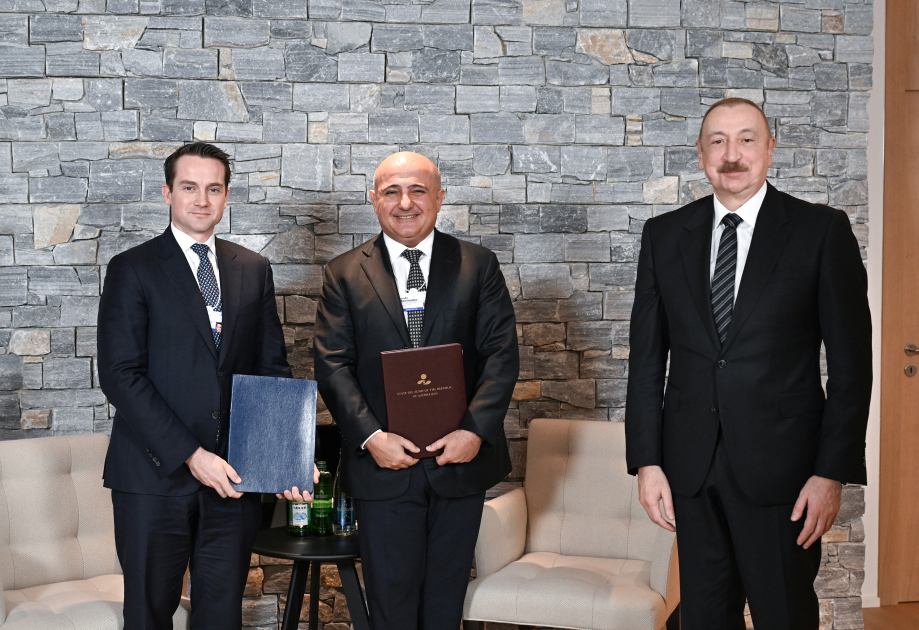 President Ilham Aliyev meets with President of Brookfield Asset Management in Davos (PHOTO/VIDEO)