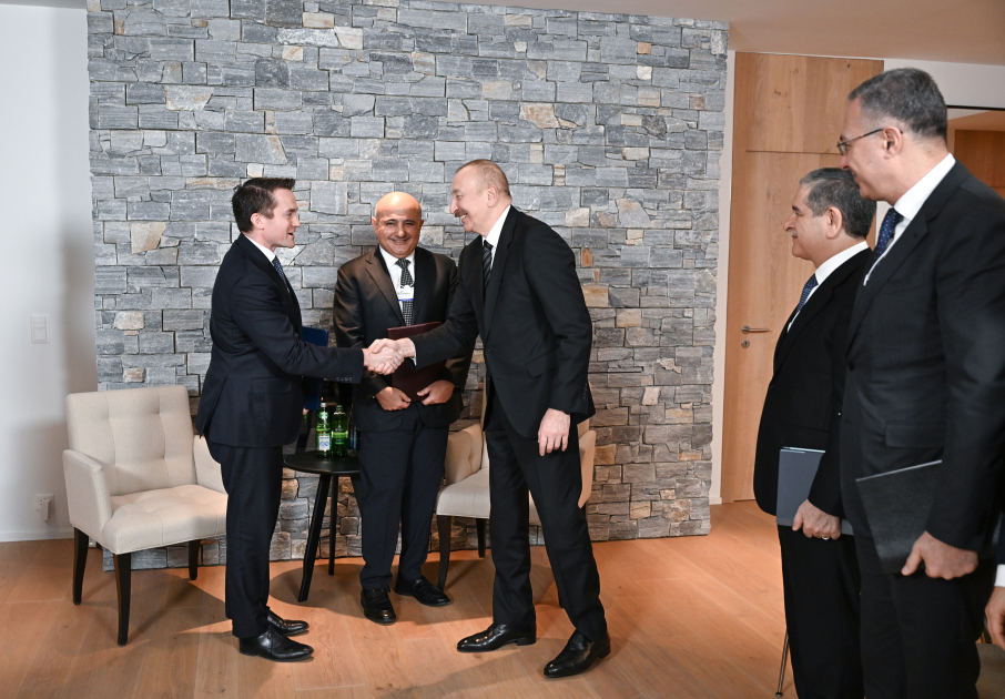 President Ilham Aliyev meets with President of Brookfield Asset Management in Davos (PHOTO/VIDEO)