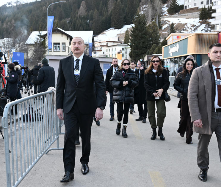 President Ilham Aliyev participates in panel session as part of World Economic Forum (PHOTO/VIDEO)