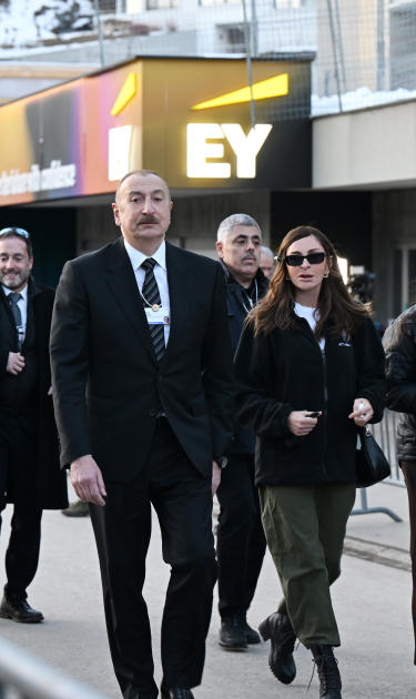 President Ilham Aliyev participates in panel session as part of World Economic Forum (PHOTO/VIDEO)