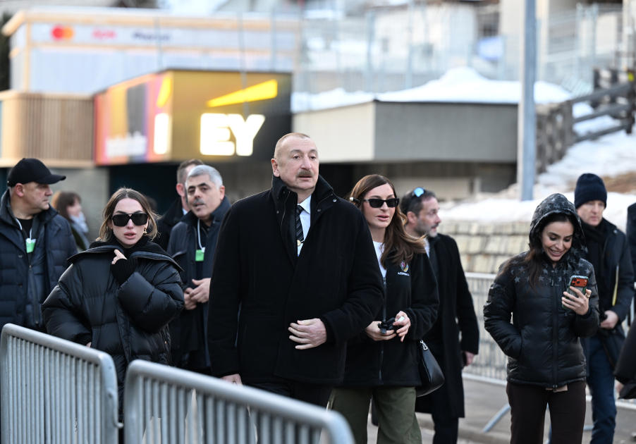 President Ilham Aliyev participates in panel session as part of World Economic Forum (PHOTO/VIDEO)