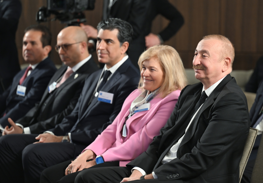 President Ilham Aliyev attends “Azerbaijan Executive Breakfast” event in Davos (PHOTO)