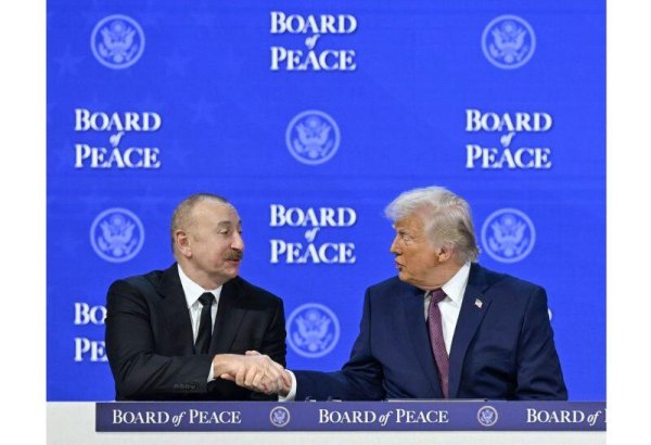 Sincere dialogue between President Ilham Aliyev and President Donald Trump in Davos (VIDEO)