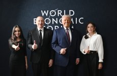 President Ilham Aliyev and President Donald Trump held meeting in Davos (PHOTO/VIDEO)