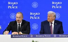 President Ilham Aliyev attended signing ceremony of Board of Peace Charter in Davos (PHOTO)