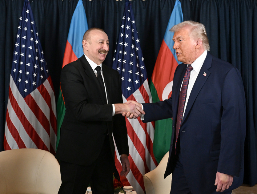 President Ilham Aliyev and President Donald Trump held meeting in Davos (PHOTO/VIDEO)