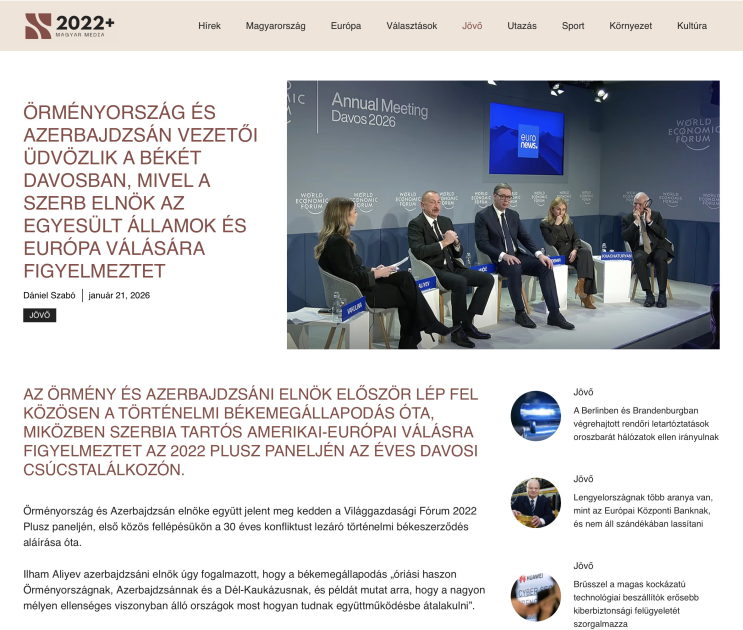 President Ilham Aliyev’s remarks made in Davos in spotlight of global media outlets (PHOTO)