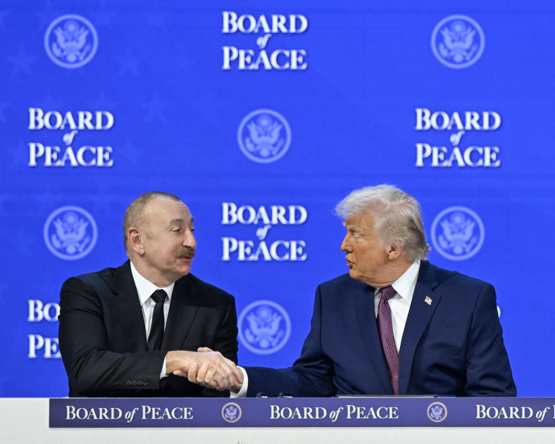President Ilham Aliyev attended signing ceremony of Board of Peace Charter in Davos (PHOTO/VIDEO)
