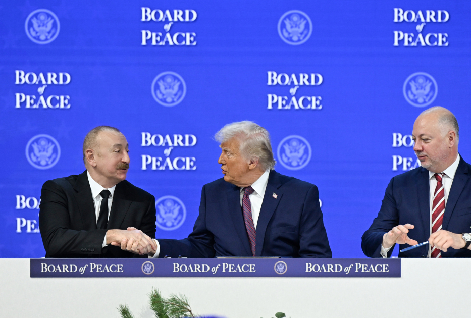 President Ilham Aliyev attended signing ceremony of Board of Peace Charter in Davos (PHOTO/VIDEO)