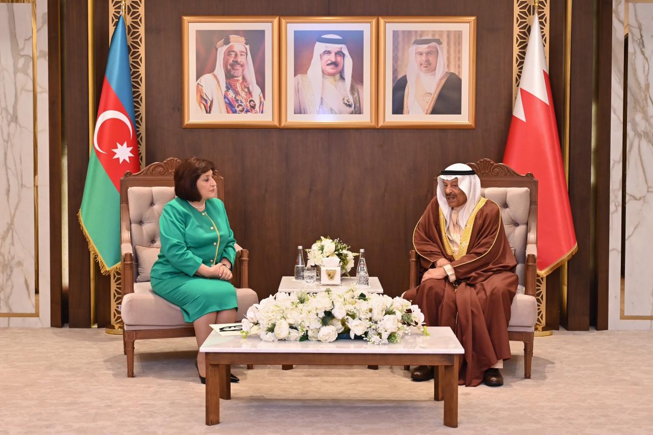 Speaker of Azerbaijani Parliament Sahiba Gafarova meets with Chairman of Consultative Council of Kingdom of Bahrain Ali bin Saleh Al Saleh (PHOTO)
