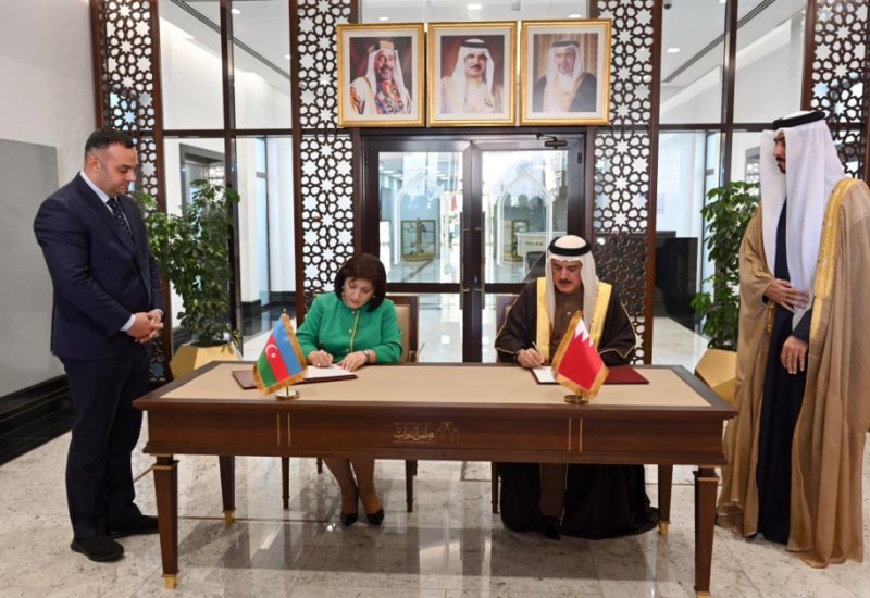 Memorandum of Understanding is signed between Azerbaijani Parliament and Council of Representatives of Kingdom of Bahrain (PHOTO)