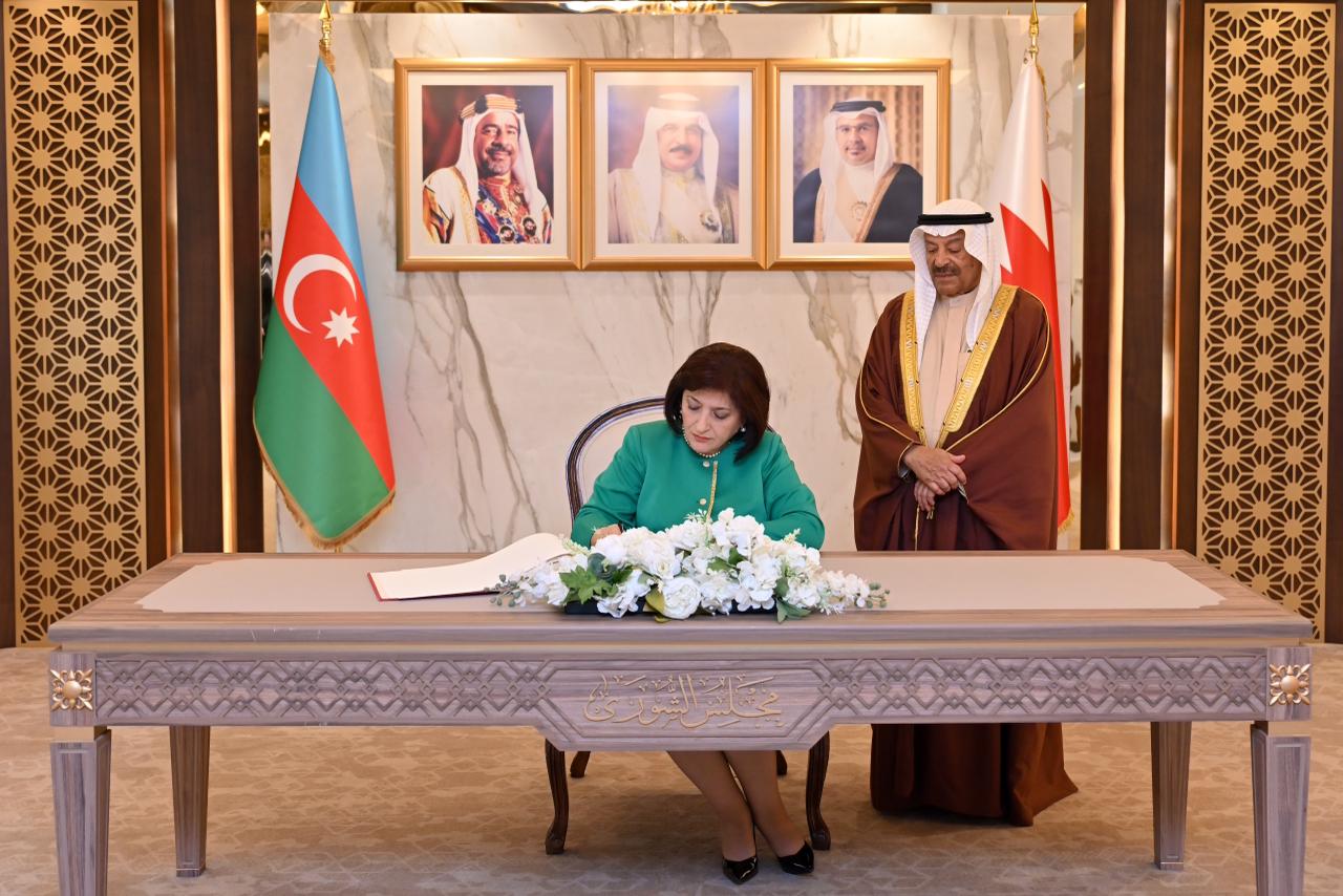 Speaker of Azerbaijani Parliament Sahiba Gafarova meets with Chairman of Consultative Council of Kingdom of Bahrain Ali bin Saleh Al Saleh (PHOTO)