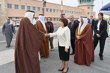 Speaker of Azerbaijani Parliament Sahiba Gafarova arrives in Kingdom of Bahrain on visit (PHOTO)