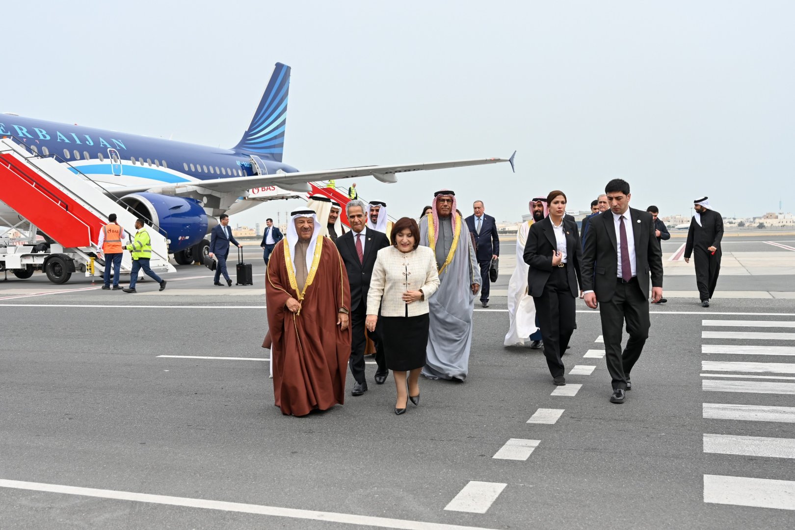 Speaker of Azerbaijani Parliament Sahiba Gafarova arrives in Kingdom of Bahrain on visit (PHOTO)
