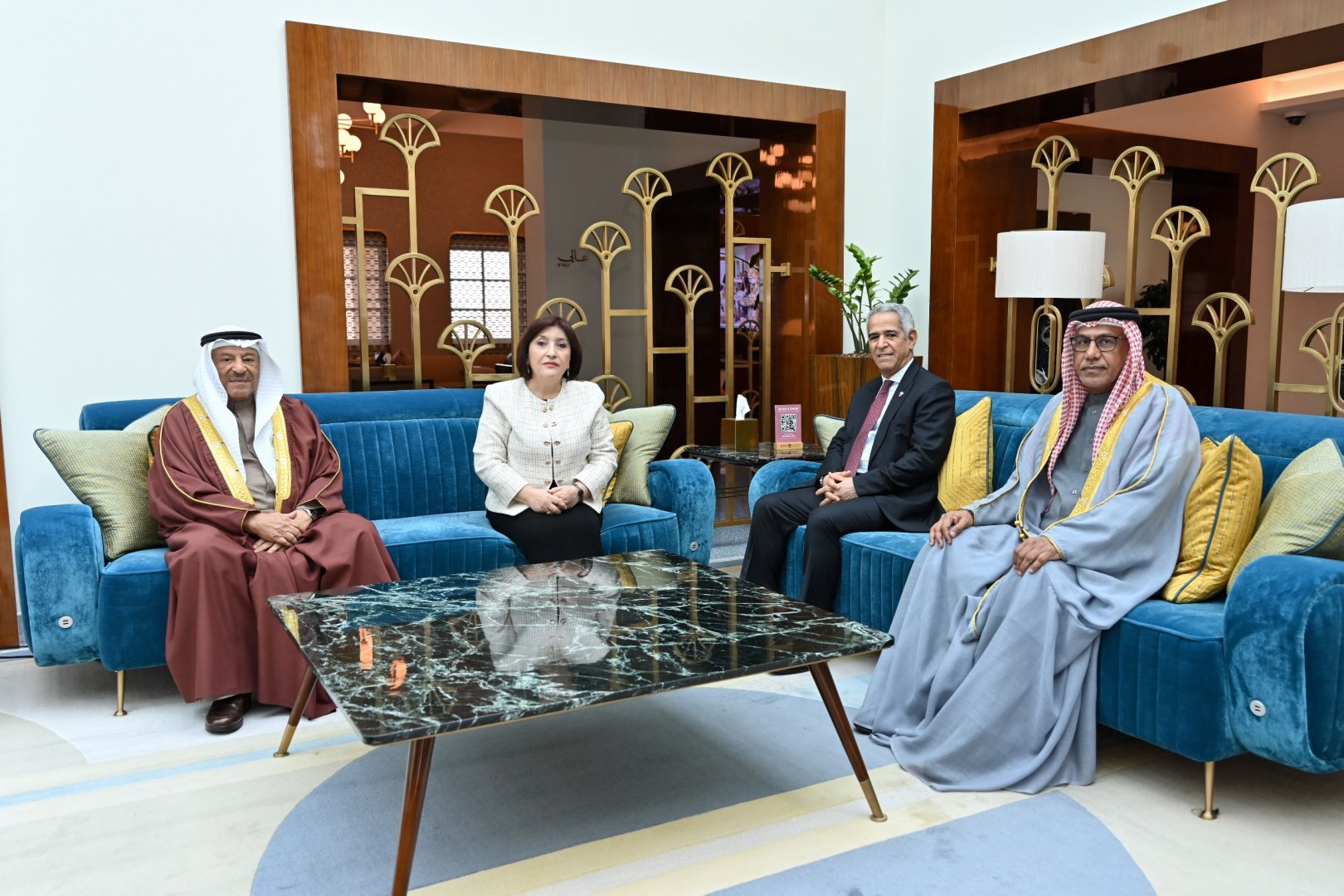 Speaker of Azerbaijani Parliament Sahiba Gafarova arrives in Kingdom of Bahrain on visit (PHOTO)