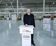 President Ilham Aliyev inaugurates cardboard and box packaging production facility in Sumgayit Industrial Park (PHOTO)