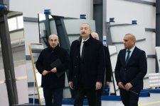 President Ilham Aliyev attends opening of mirror sheet production plant in Sumgayit Industrial Park (PHOTO)