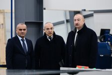President Ilham Aliyev attends opening of mirror sheet production plant in Sumgayit Industrial Park (PHOTO)