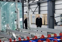 President Ilham Aliyev attends opening of mirror sheet production plant in Sumgayit Industrial Park (PHOTO)