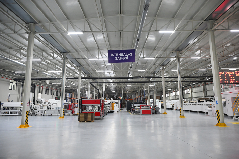 President Ilham Aliyev inaugurates cardboard and box packaging production facility in Sumgayit Industrial Park (PHOTO)