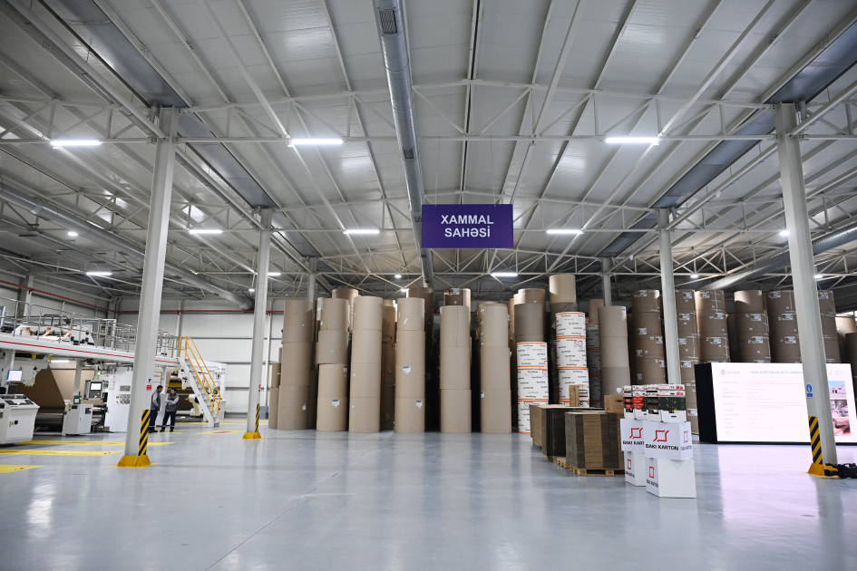 President Ilham Aliyev inaugurates cardboard and box packaging production facility in Sumgayit Industrial Park (PHOTO)