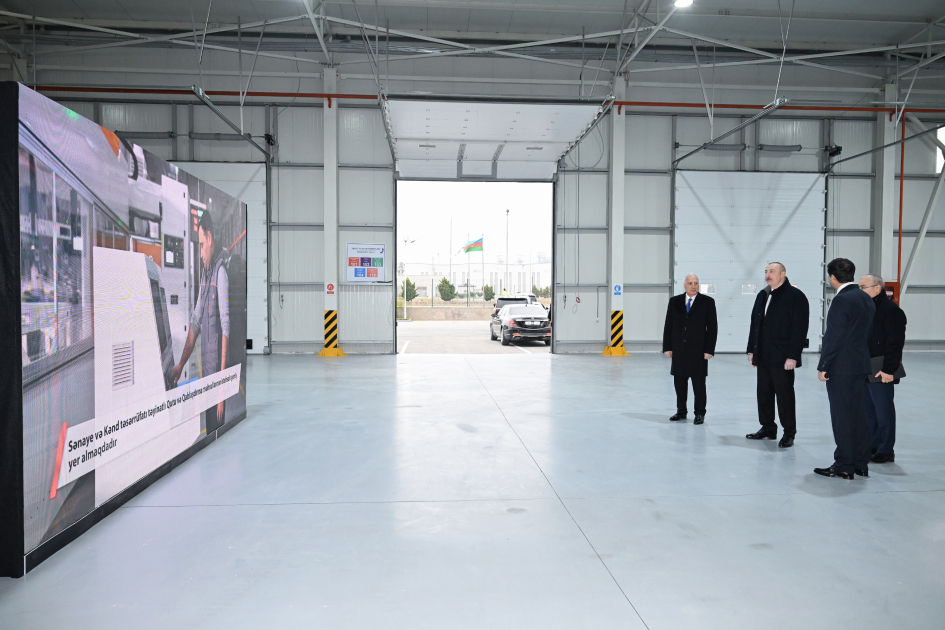 President Ilham Aliyev inaugurates cardboard and box packaging production facility in Sumgayit Industrial Park (PHOTO)