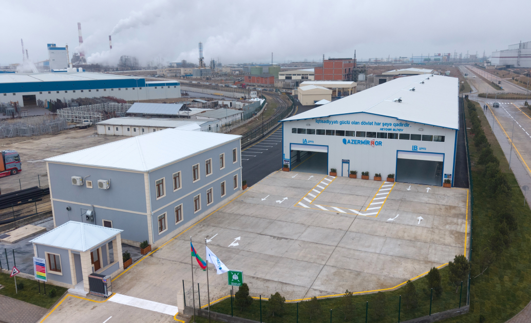 President Ilham Aliyev attends opening of mirror sheet production plant in Sumgayit Industrial Park (PHOTO)