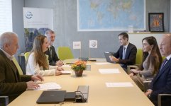 Heydar Aliyev Foundation VP Leyla Aliyeva and Grethel Aguilar discuss cooperation opportunities in Switzerland (PHOTO)