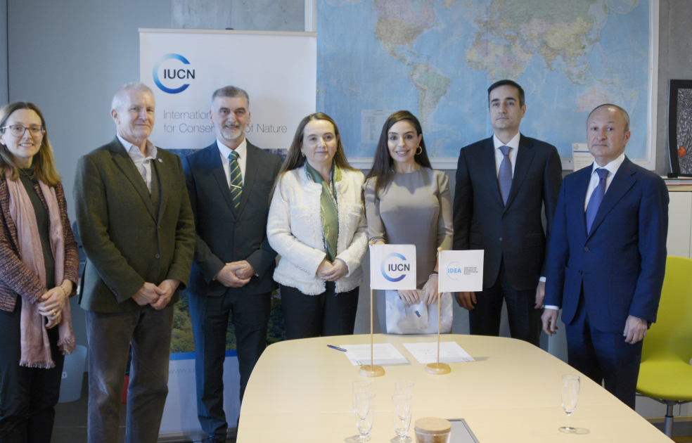 Heydar Aliyev Foundation VP Leyla Aliyeva and Grethel Aguilar discuss cooperation opportunities in Switzerland (PHOTO)