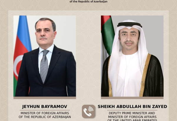 Azerbaijani and UAE foreign ministers discuss regional security landscape