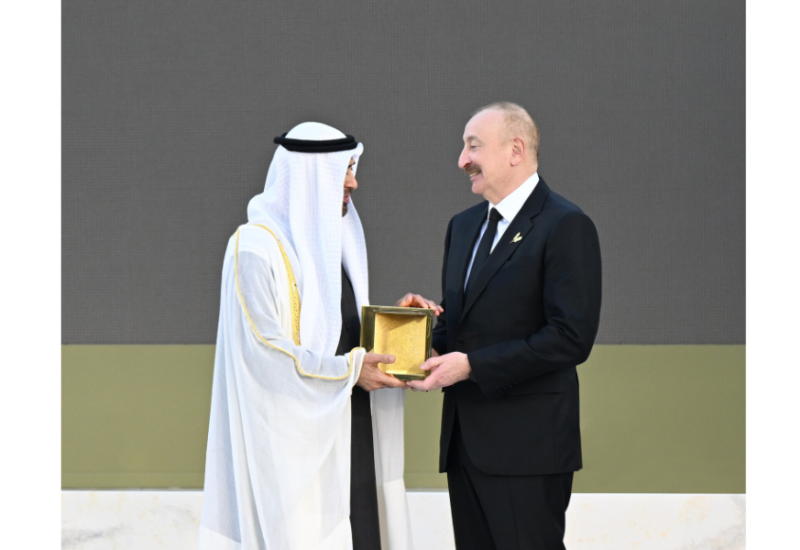 President Ilham Aliyev presented with Zayed Award for Human Fraternity in Abu Dhabi (PHOTO)